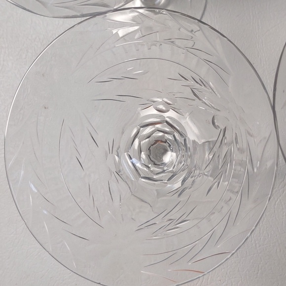 4pc Fostoria Nairn Champagne Sherbet Clear Crystal Stem Crystal wine glasses - Picture 11 of 14